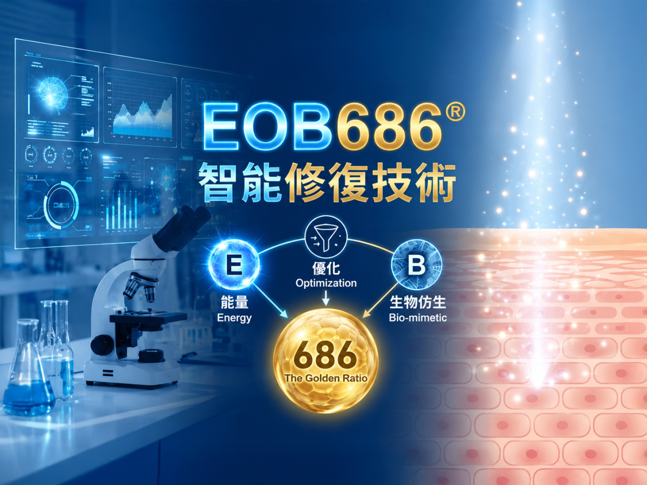 朝和生醫發表獨家 EOB686® 技術，歷經 686 次實驗打造的黃金修復比例